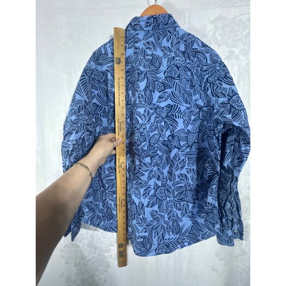 Bonobos Button Up XL Blue Tropical Palm Print Long Sleeve Standard Fit - Picture 12 of 12